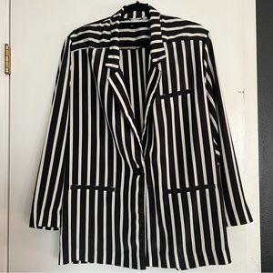 Vintage black and white stripe blazer